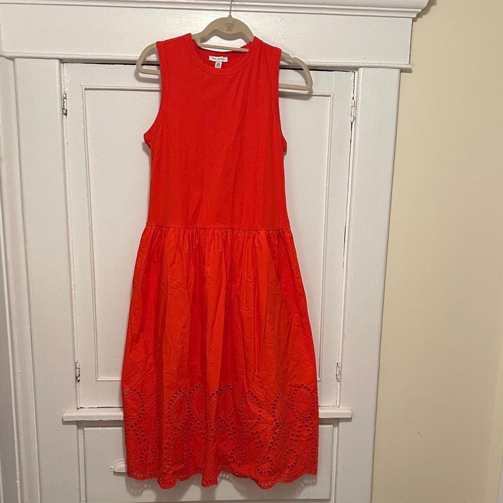 Sleeveless Red Midi Dress